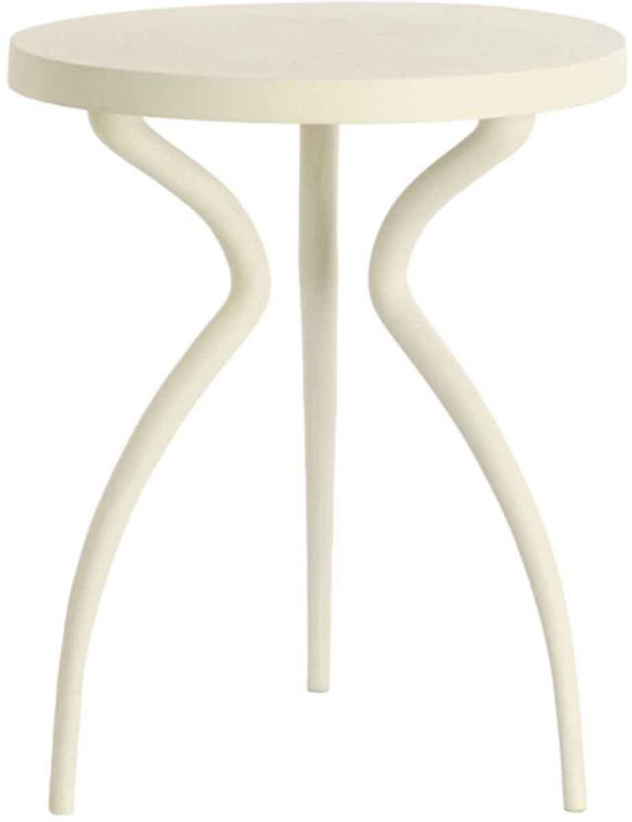 BODIN bijzettafel crème 40x39x48 cm metalen bijzettafel - Light & Living