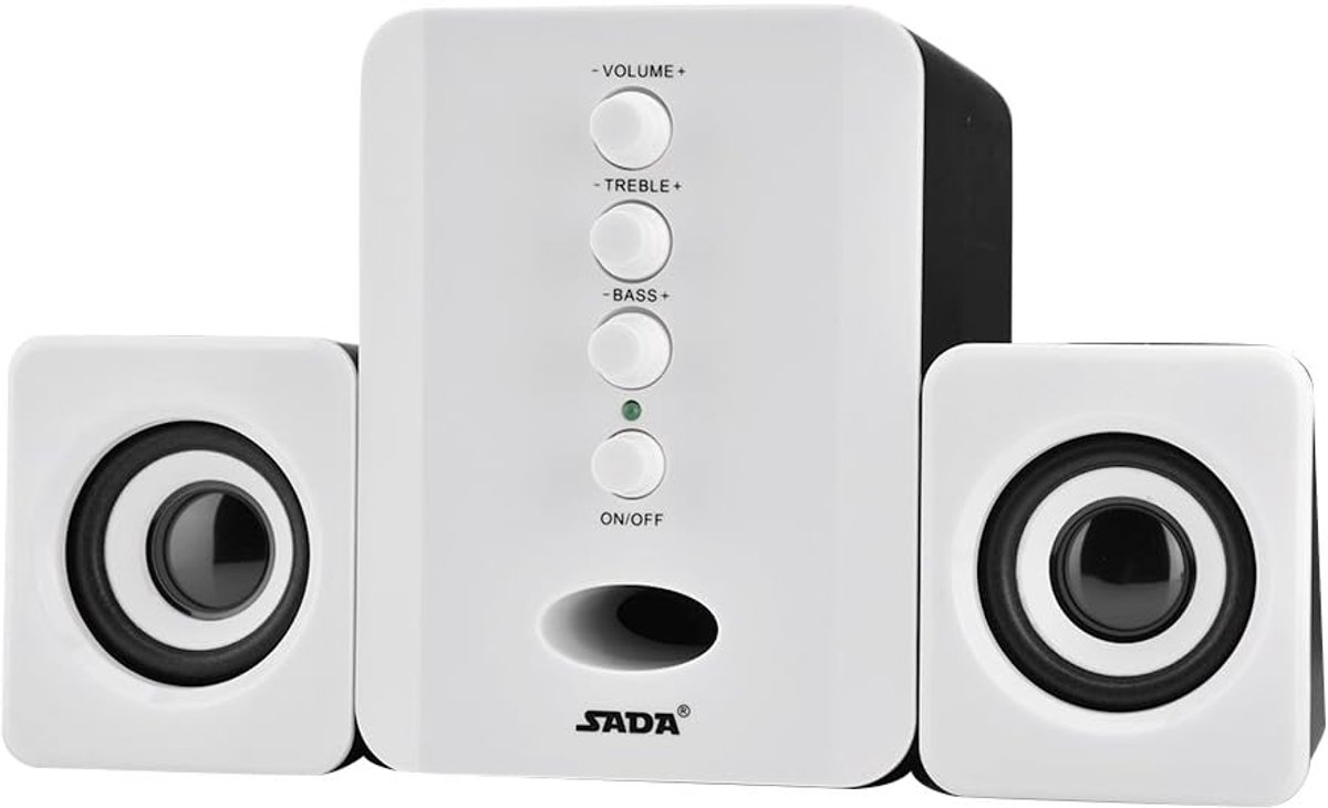 Mini Bekabelde Luidspreker met Subwoofer voor Computers en Mobiele Apparaten - Multimedialuidsprekersysteem