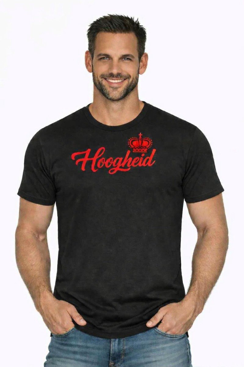 Shirt Hoogheid Volwassenen Unisex Zwart / Oranje Koningsdag Maat L