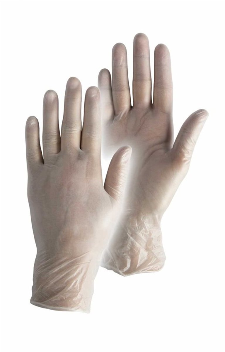Artelli handschoen 1-malig gebruik Vynil per 100 verpakt, maat 9