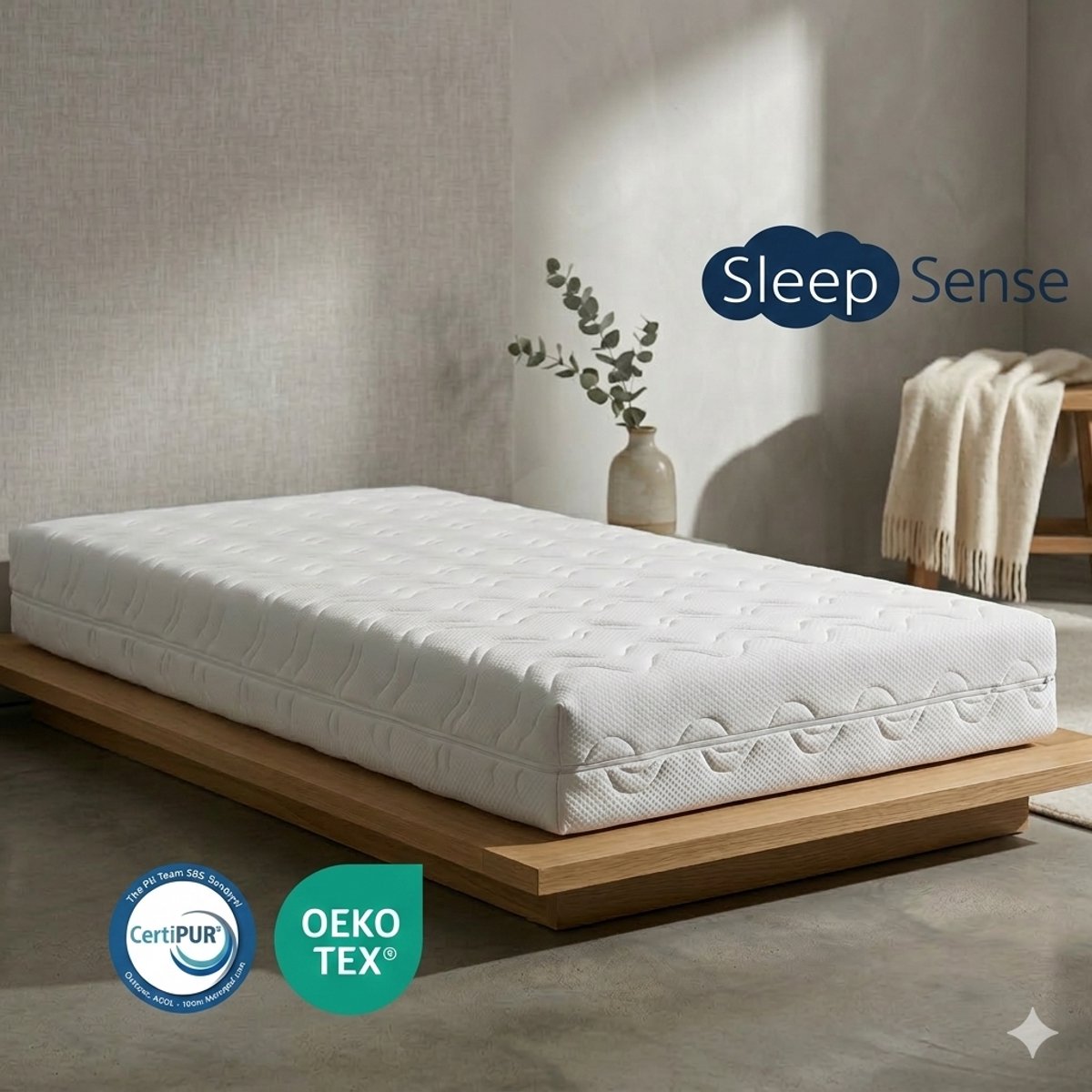 Sleep Sense® - Hotel XXL koudschuim matras HR40 140x200 - circa 20 cm - premium afritsbare hoes - Oekotex Certipur gecertificeerd - Gratis levering