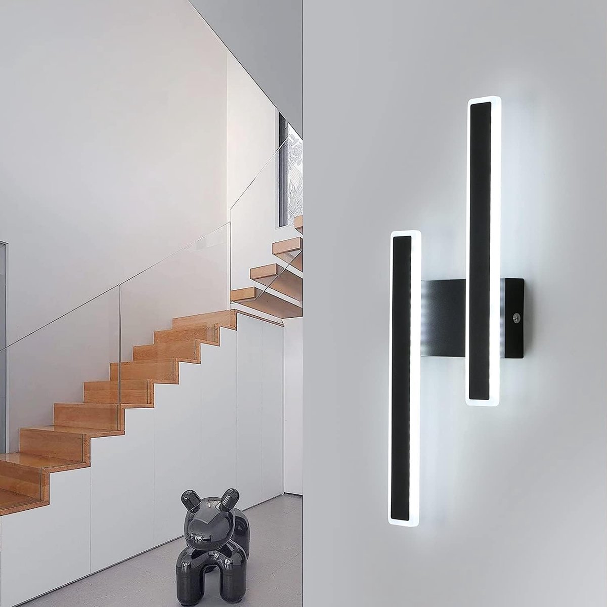 Moderne LED Wandlamp 32W - Koelwit 6500K - 46CM voor Slaapkamer, Woonkamer en Gang