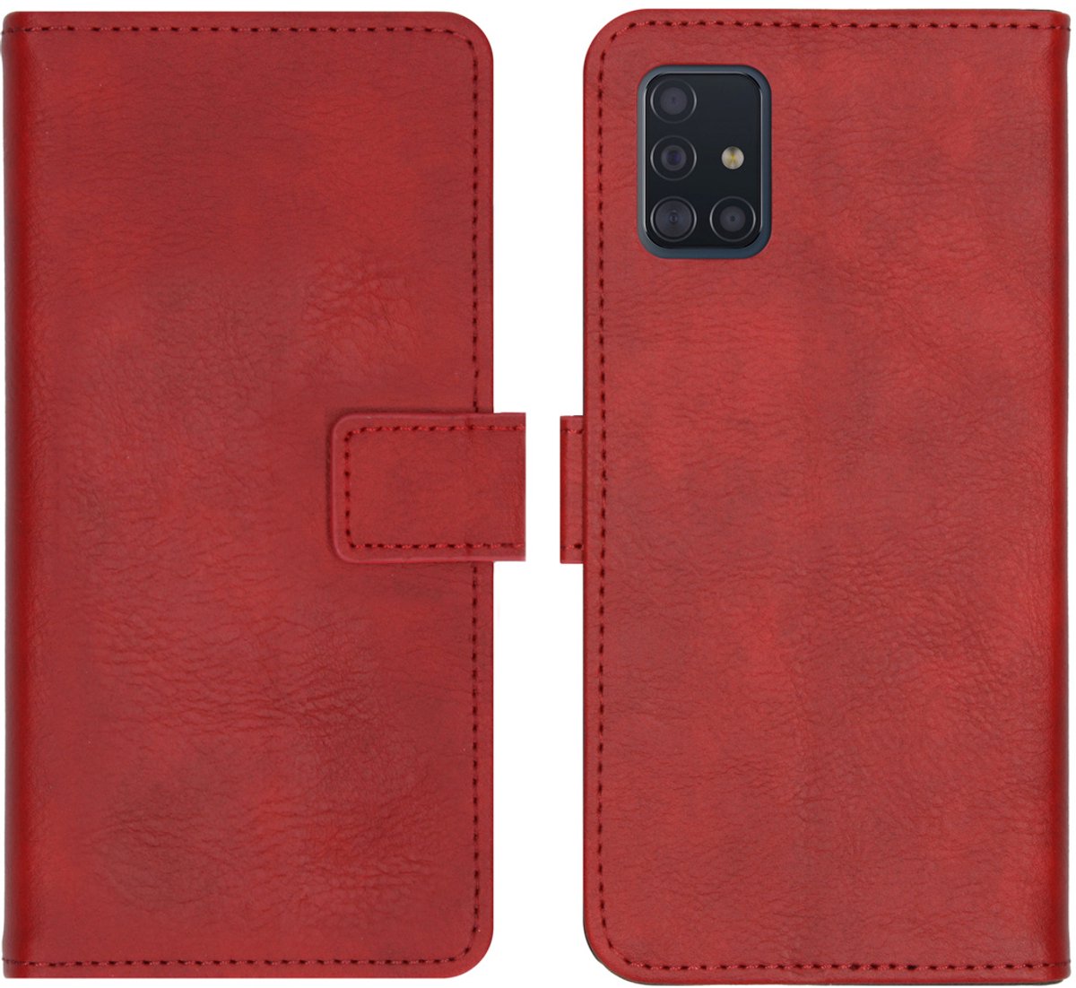 imoshion Hoesje - Geschikt voor Samsung Galaxy A51 - Luxe Bookcase - Rood