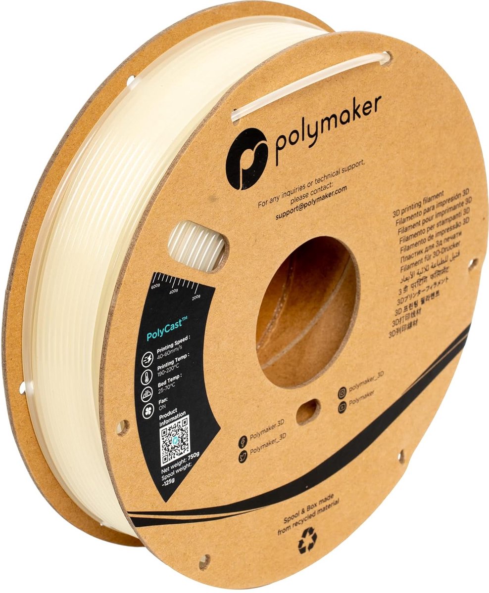 Natural 3D Printer Filament 1,75 mm - 750 g voor unieke toepassingen