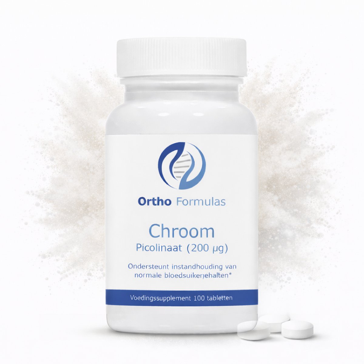 Chroom Picolinaat – Bloedsuikerspiegel & Stofwisseling Support – 200 µg – 100 Tabletten