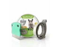 2 STUKS - Halsband voor Katten - Inclusief 2 STUKS Vlooienkam - Effectief - Hygiënische Bescherming - Voordeelverpakking - Verstelbaar & Veilig -
