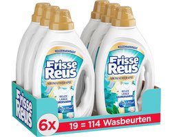 Frisse Reus Gel Lotus - Vloeibaar Wasmiddel - Witte Was - Frisse Geurbeleving - 6 x 19 Wasbeurten - Voordeelverpakking