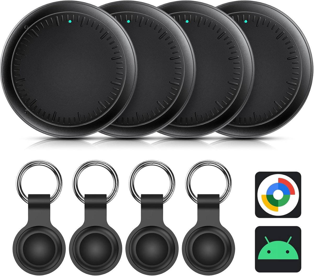 Slimme GPS Tracker Tag - Bluetooth Zoekhulp voor Sleutels en Portemonnees - 4 Stuks