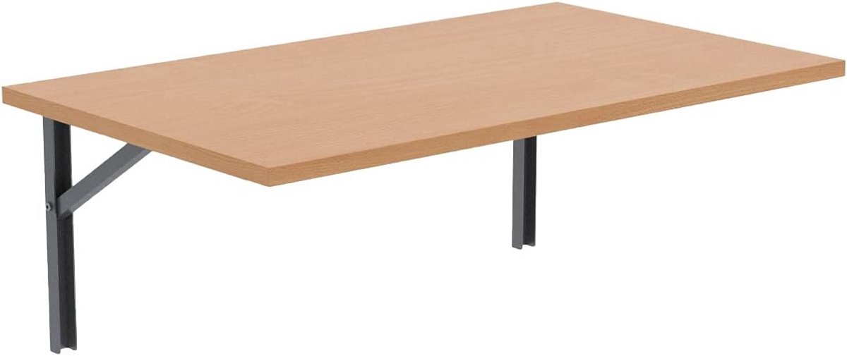 Opklapbare Wandtafel 90cm x 50cm - Ruimtebesparende Desk voor Keuken, Thuiswerk, en Woonkamer