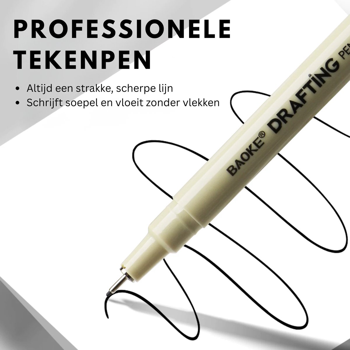 Ainy - Teken Fineliners Acht watervast - set van 8 zwart fineliner | fine liner kawaii manga / anime tekenen op schetsboek | bullet journal | handlettering | Pigment liner penselen | calligraphy pennen — afbeelding 10