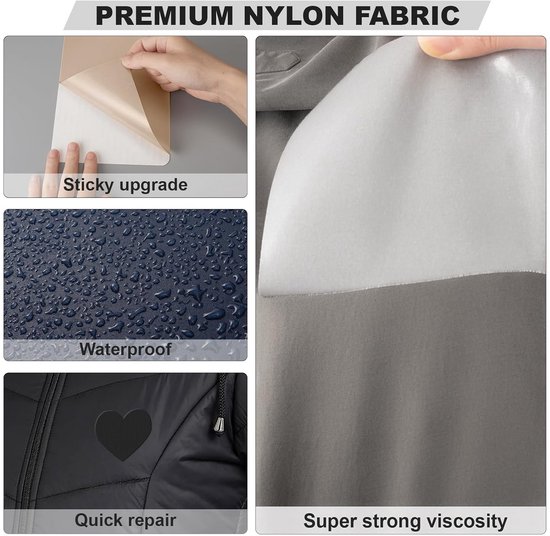 Dikke Nylon Reparatie Patches 20x15cm - 8 Stuks - Waterdicht en Zelfklevend voor Tenten, Donsjacks, Slaapzakken en Meer van Merkloos — afbeelding 5