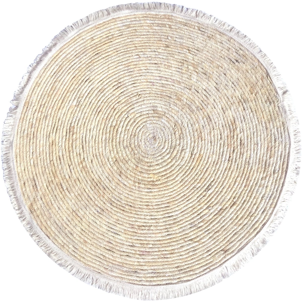 Lavandoux - Vloerkleed - Rond - Zeegras - Naturel - Ø 100cm