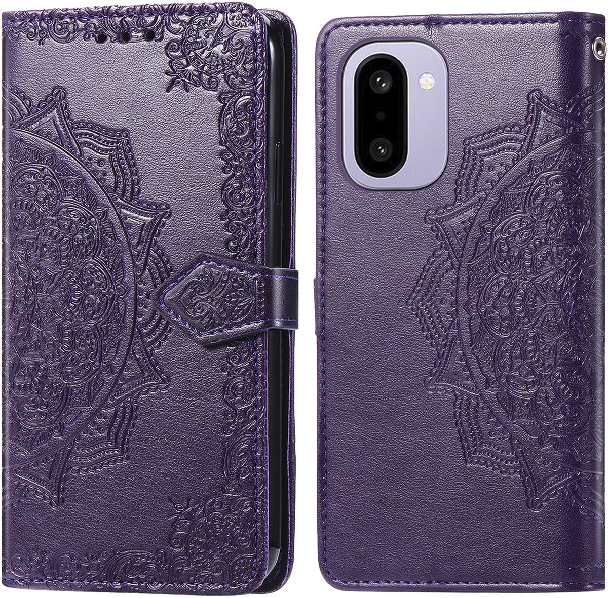 imoshion Hoesje - Geschikt voor OnePlus 15R - Mandala Bookcase - Paars