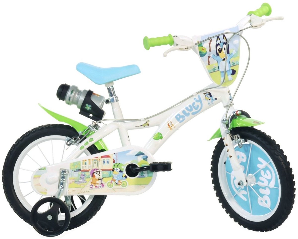 Dino Bikes Bluey Kinderfiets 14 Inch – Met Zijwieltjes – Jongens & Meisjes – 4 tot 6 Jaar