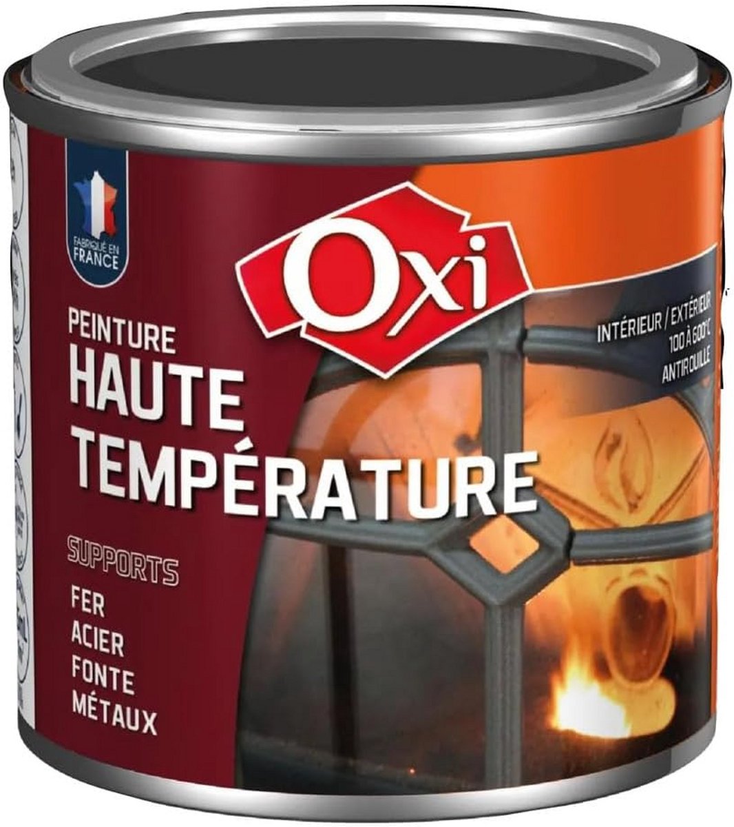Zwarte satijnen kleur voor temperaturen tot 600 °C – 125 ml