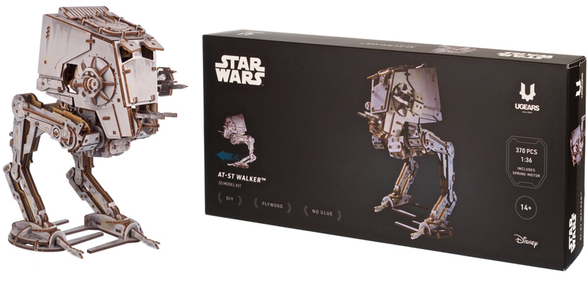 UGEARS 3D Modelbouw - At-St Walker - Star Wars - Mechanisch Bouwpakket Hout - Educatief Speelgoed — afbeelding 7