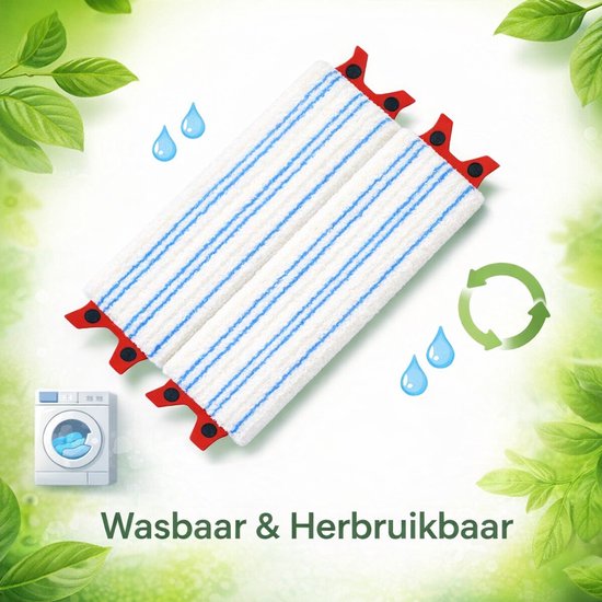 2x Mop pads adaptés au récurage Vileda Ultramax - recharge de chiffons de nettoyage
