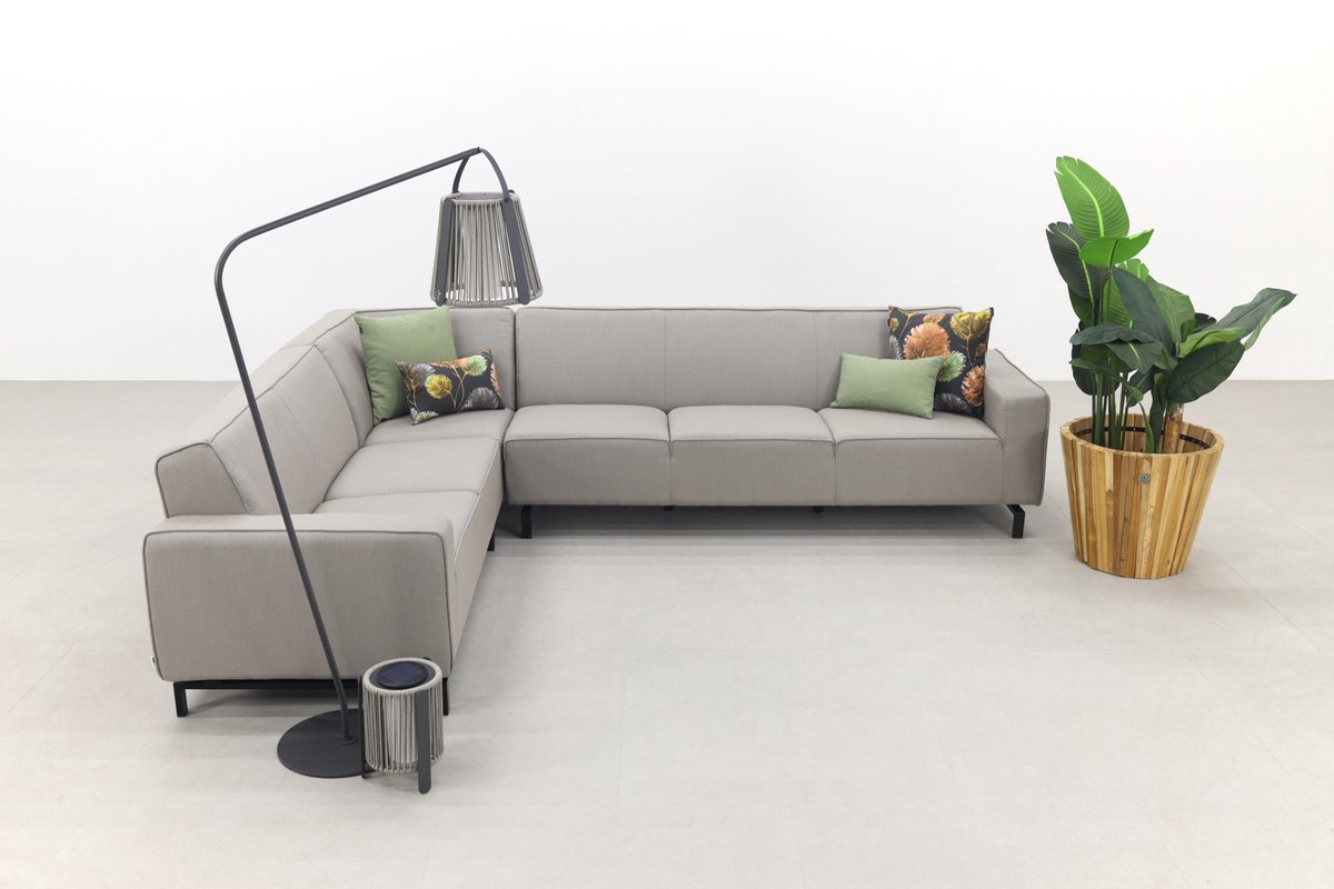 Boavista Sunbrella loungeset - Nature Grey - 3-delig - links