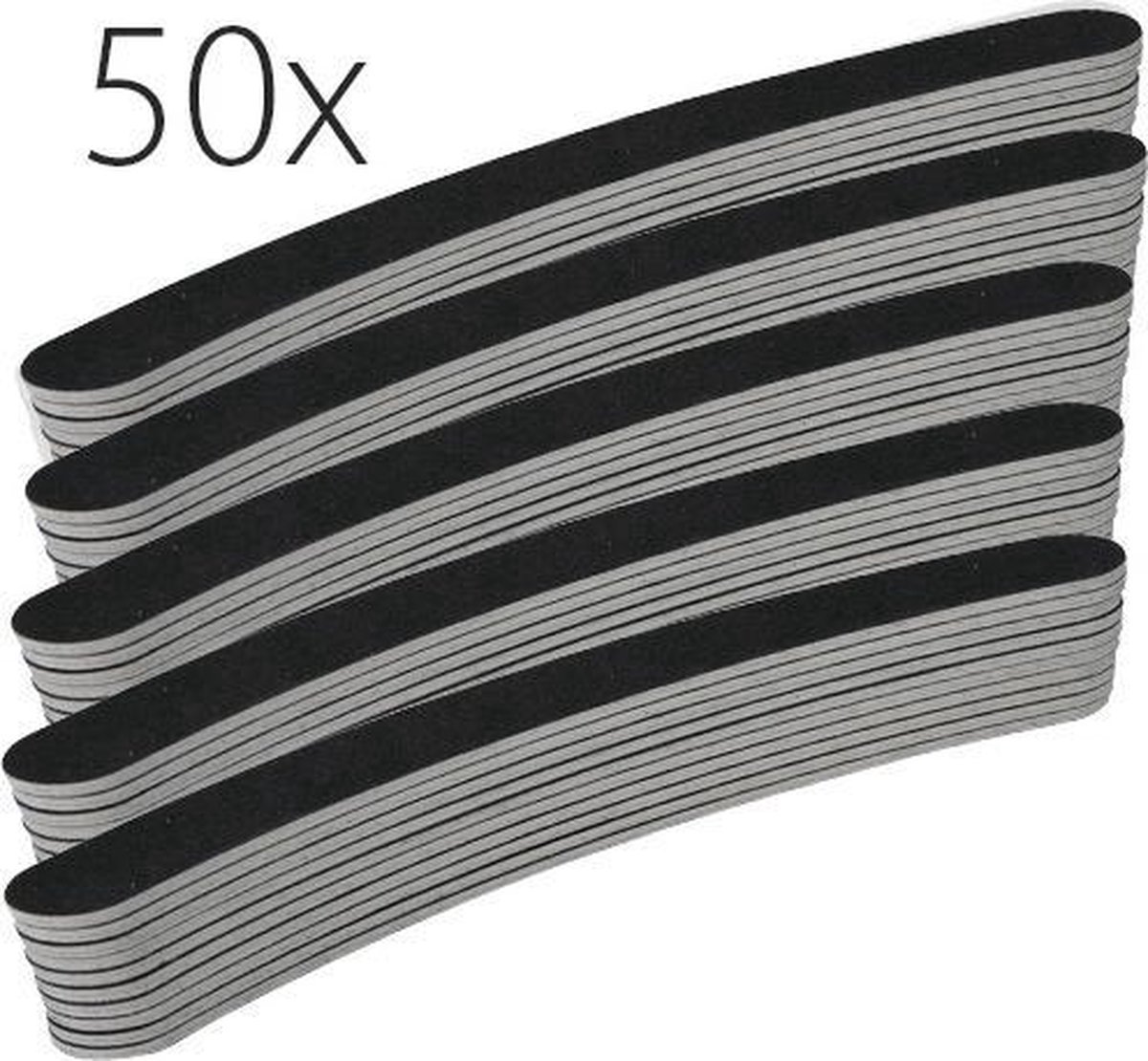 50x boemerang nagel vijlen #100/180, zwart
