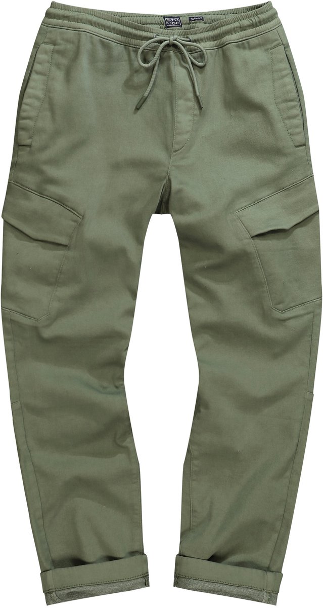 STHUGE - Heren - Cargo broek FLEXLASTIC® elastische tailleband - Vijvergroen - Maat 5XL
