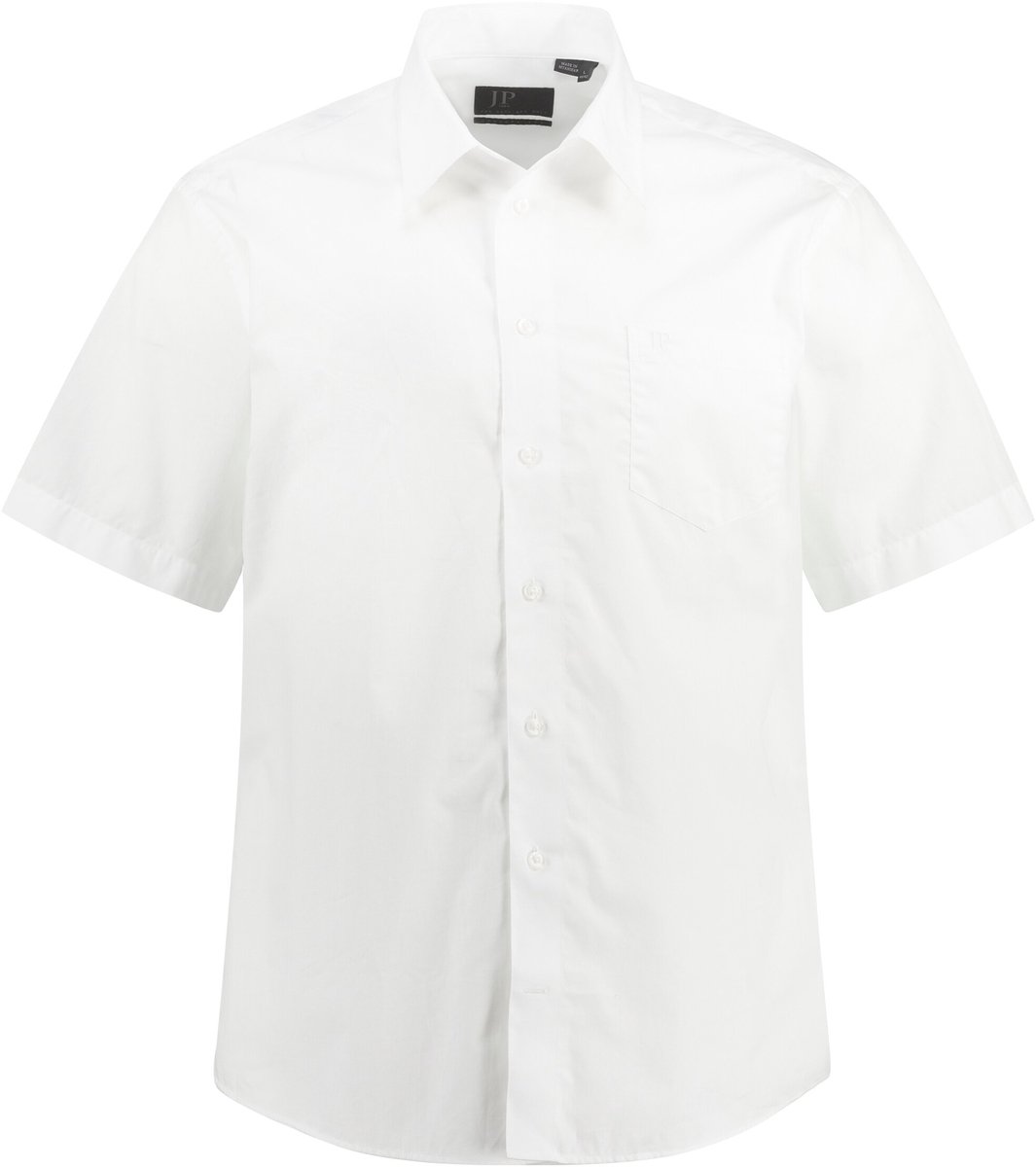 JP 1880 - Heren - Overhemd business halve mouw variabele kraag EasyCare - Sneeuwwit - Maat XL