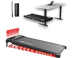 AJ-Sports Loopband met helling - Walking Pad - 1 tot 8 km/u - 7% Helling functie - Loopband inklapbaar - Hardloopband - Wandelband - Treadmill - Krachtige 1.0 PK Motor -8 Programma's - 99% Voorgemonteerd - Perfecte Loopband onder het Bureau - Sport