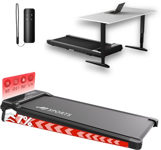 AJ-Sports Loopband - Walking Pad - 1 tot 8 km/u - Krachtige 1.0 PK ...