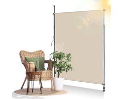 Store enrouleur Rolgordijn - crème - 150 x 270 cm - Protection solaire résistante aux UV - Store enrouleur - Rideau d'extérieur - Brise-vue - Couverture de terrasse - voor buiten