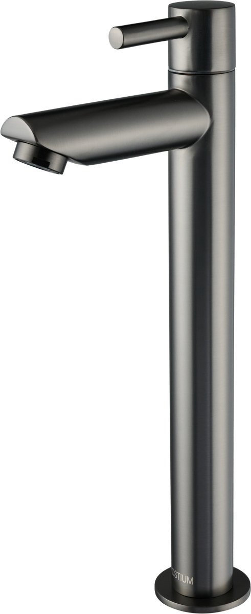 Ostiumhome® Altano - Hoge Fonteinkraan - Gun Metal - Koud Water - met PVD coating - inclusief montagemateriaal