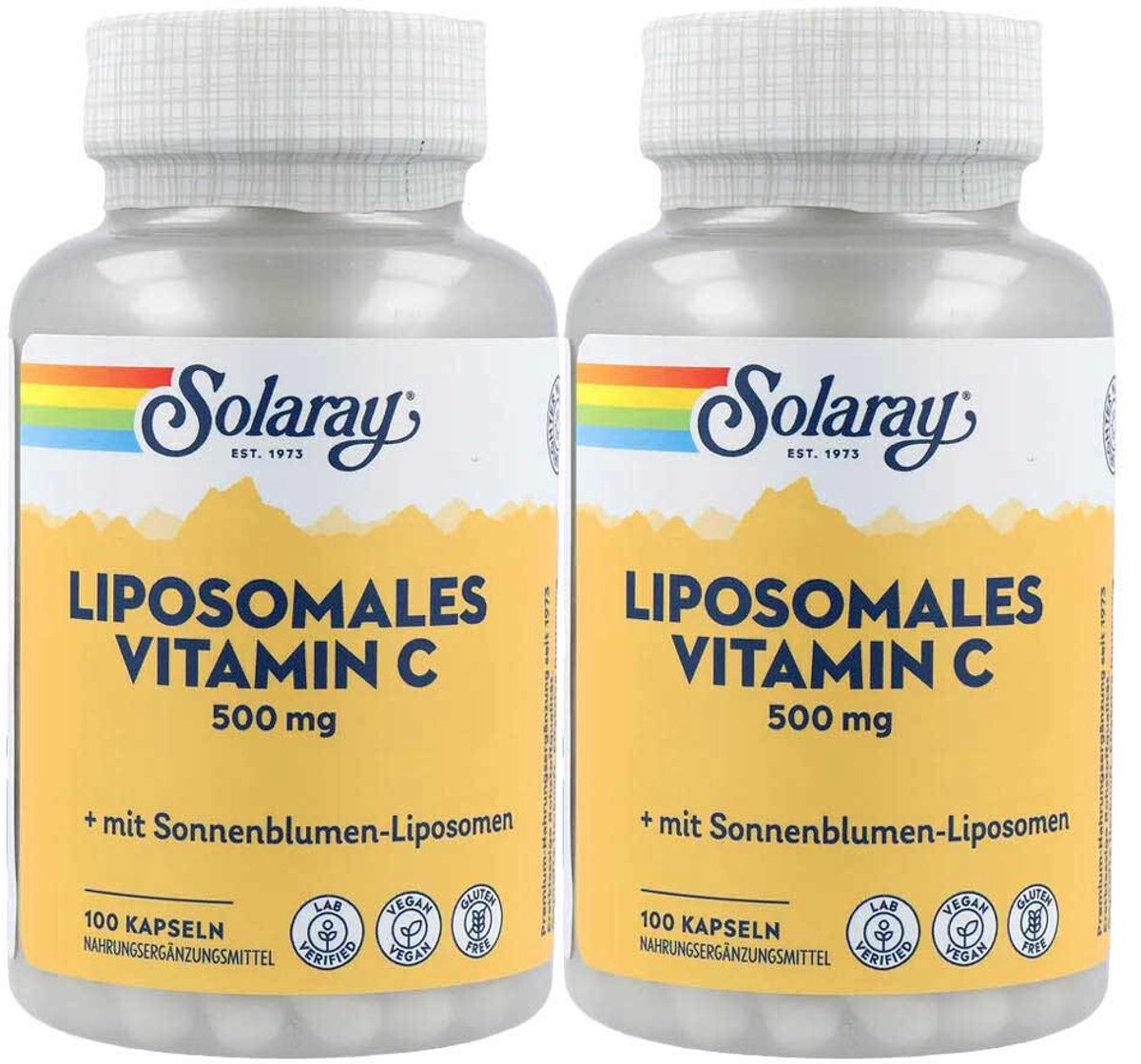 Solaray - Vitamine C Liposomaal 500 mg - 2 x 100 capsules - Voordeelverpakking