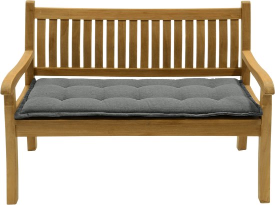 Lesliliving Outdoor Tuinbankkussen - 120 x 47 x 6 cm - Antraciet