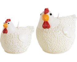 Set van 2 Kipkaarsen - Vrolijke Paas- en Lentedecoratie