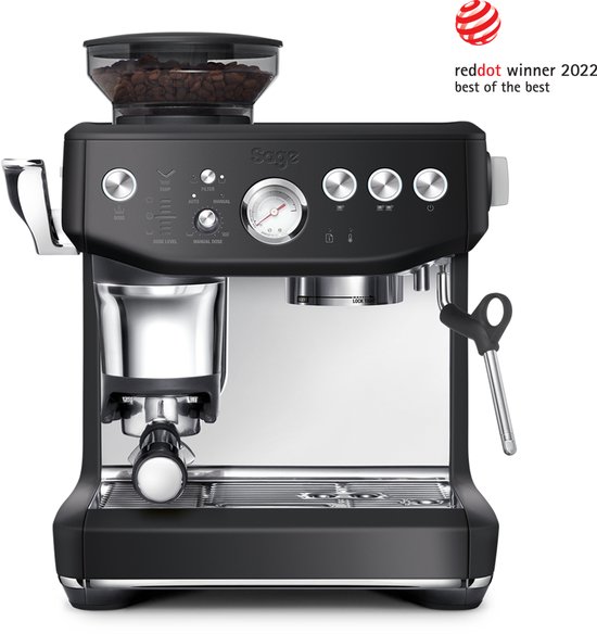 Sage SES876BTR the Barista Express Impress Black Truffle - Pistonmachine - Assisted tamping