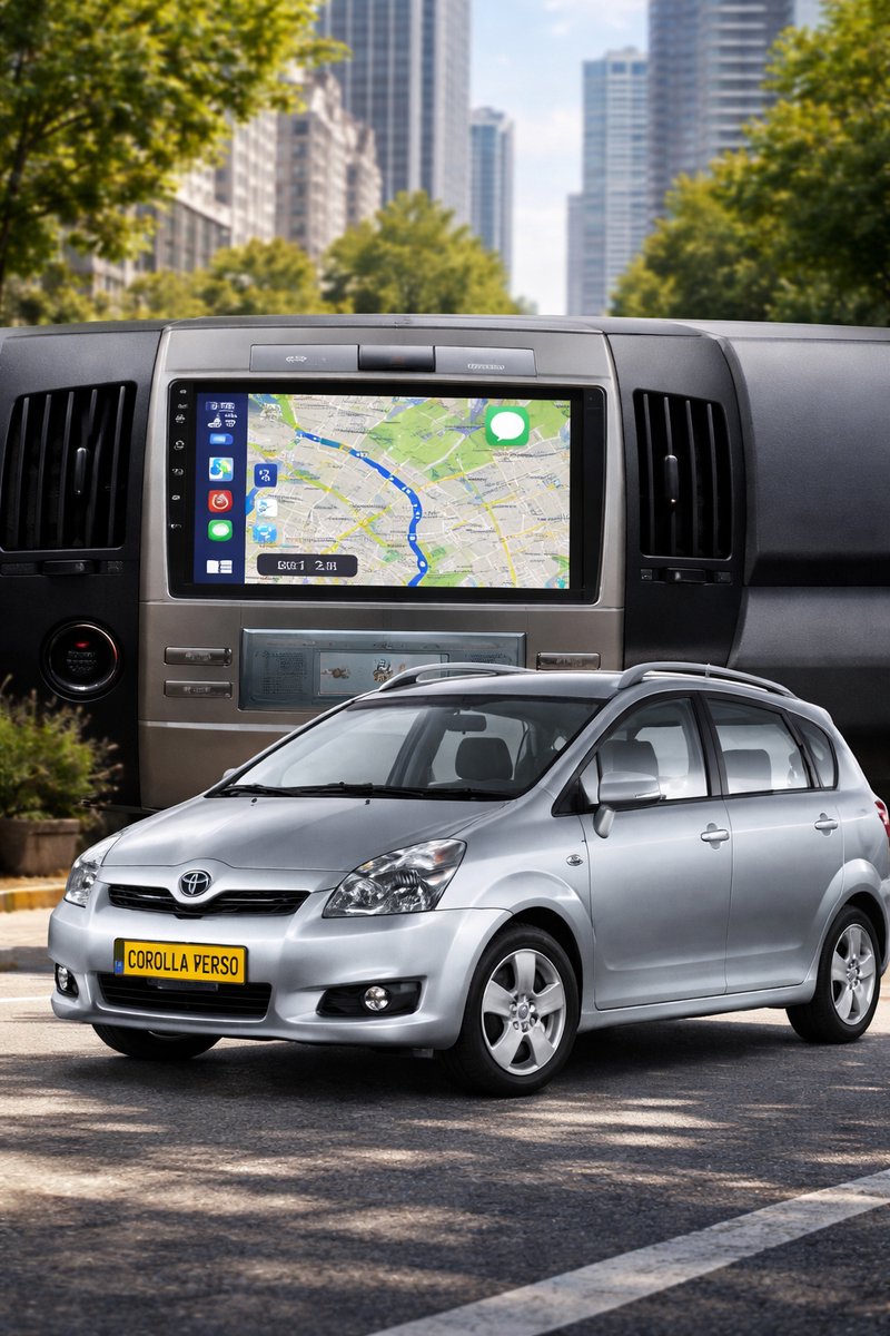 ADOVOX T2 9 inch geschikt voor Toyota Corolla Verso 2004-2009 Android 15 Carplay/Auto/Wifi/RDS/DSP/5G/DAB+