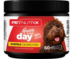 SOEPELE GEWRICHTEN 60 Hondensnacks Petnutrix//TIJDELIJK 2 + 1 GRATIS!!!// - 100% Natuurlijk - Voor honden met gewrichtsproblemen - Gezonde & soepele gewrichten en heupen -( Bevat Glucosamine, Curcuma, Collageen, MSM & Vitamine C)