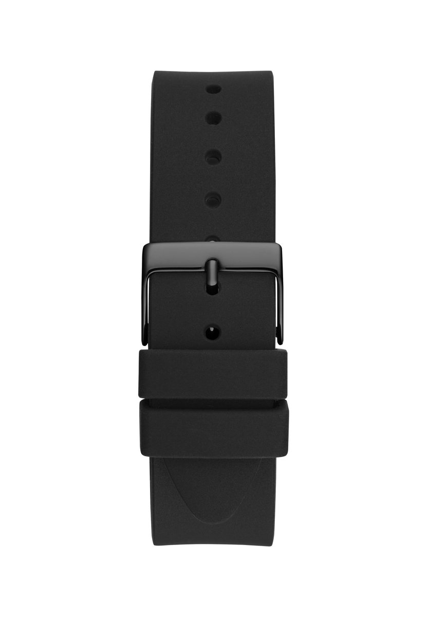 Guess Proxy Quartz Analoog Horloge Zwart Kast: 100 % Roestvrij Staal | Band: 100 % Siliconen 42 mm U1379G1M, U1379G3M