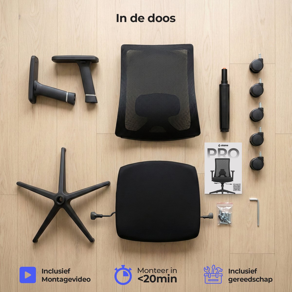 Stane Pro Ergonomische Bureaustoel - Mesh, 130 kg, 5 jaar thumbnail 4