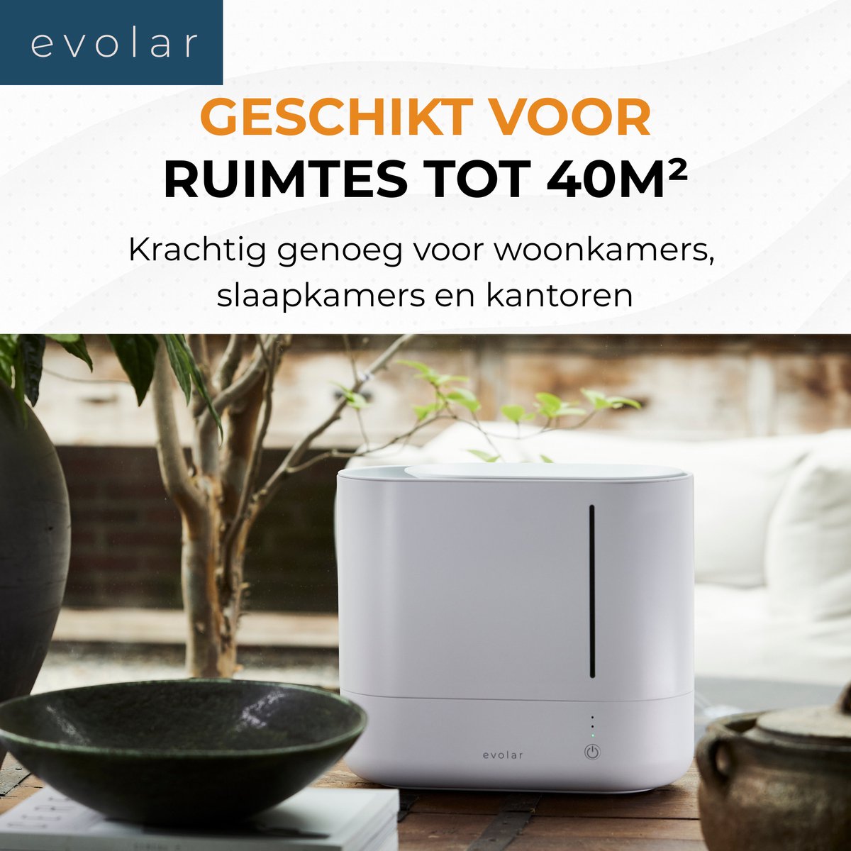 Evolar Luchtbevochtiger met Aromatherapie - 5L Tank - Air Humidifier - Diffuser - Woonkamer, Kantoor, Babykamer, Slaapkamer - EVO-HF450 thumbnail 8