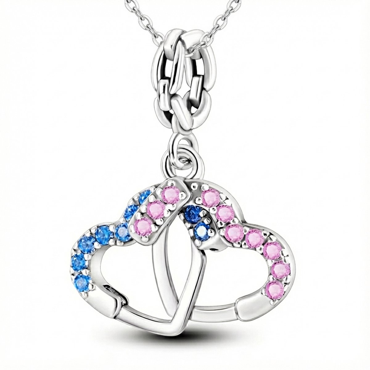 Ketting hartje - vriendschap - vriendinnen - glitter - glinster