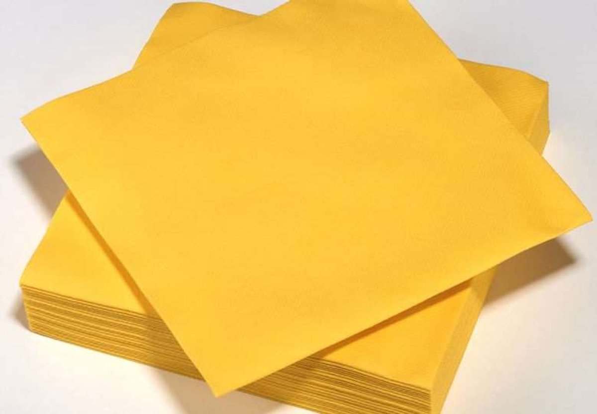 Servetten geel 38 x 38,3 laags (60st.)