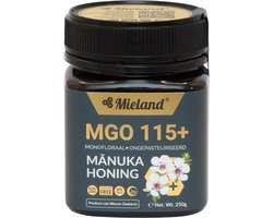Mieland Manuka honing MGO 115+ - 100% pure en rauwe Manuka honing - 250 gram- Premium kwaliteit uit Nieuw Zeeland