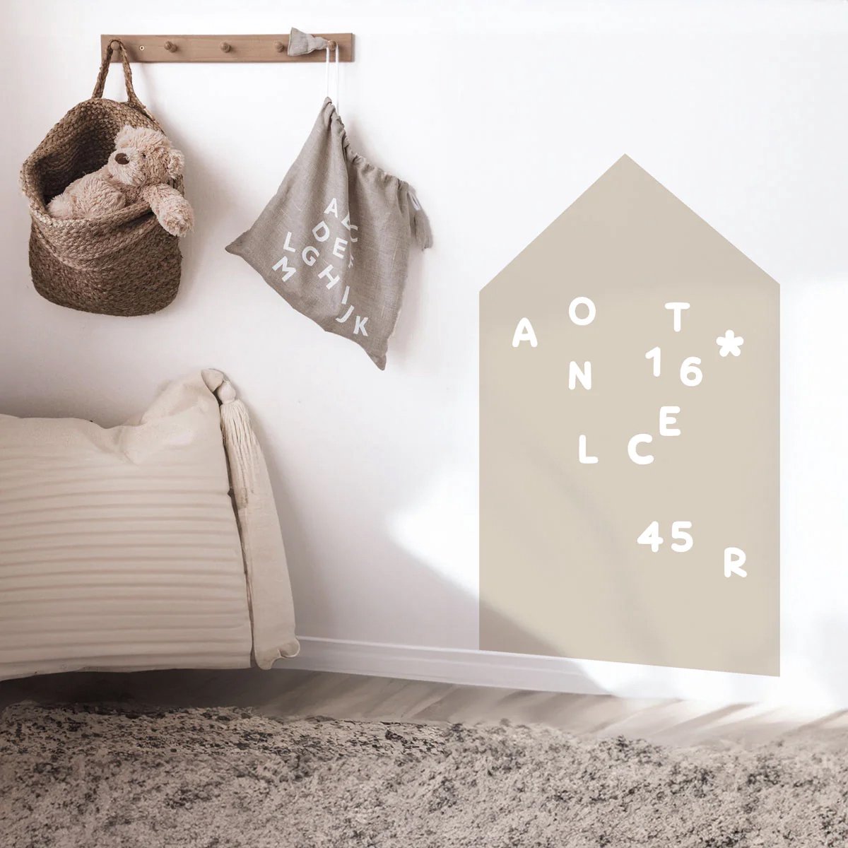 Decochic® - Magnetische muursticker - magneetbord - krijtbord - huis - ecru-beige