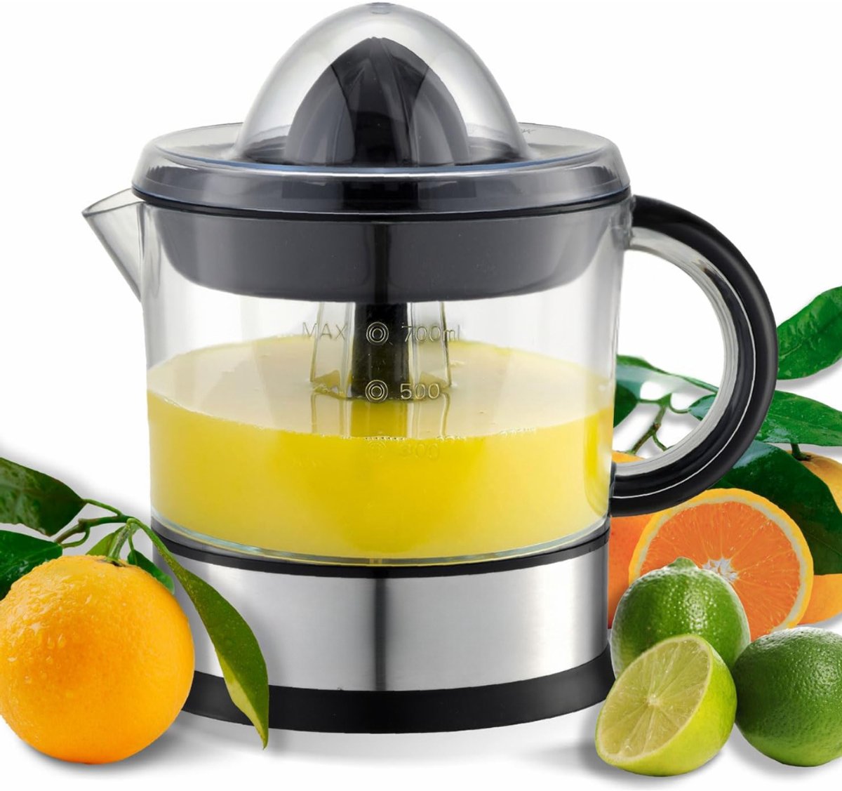 Aura® Citruspers electrisch - Citruspers - Sinaasappelpers - Grijs - ‎15cm x 15cm x 21cm