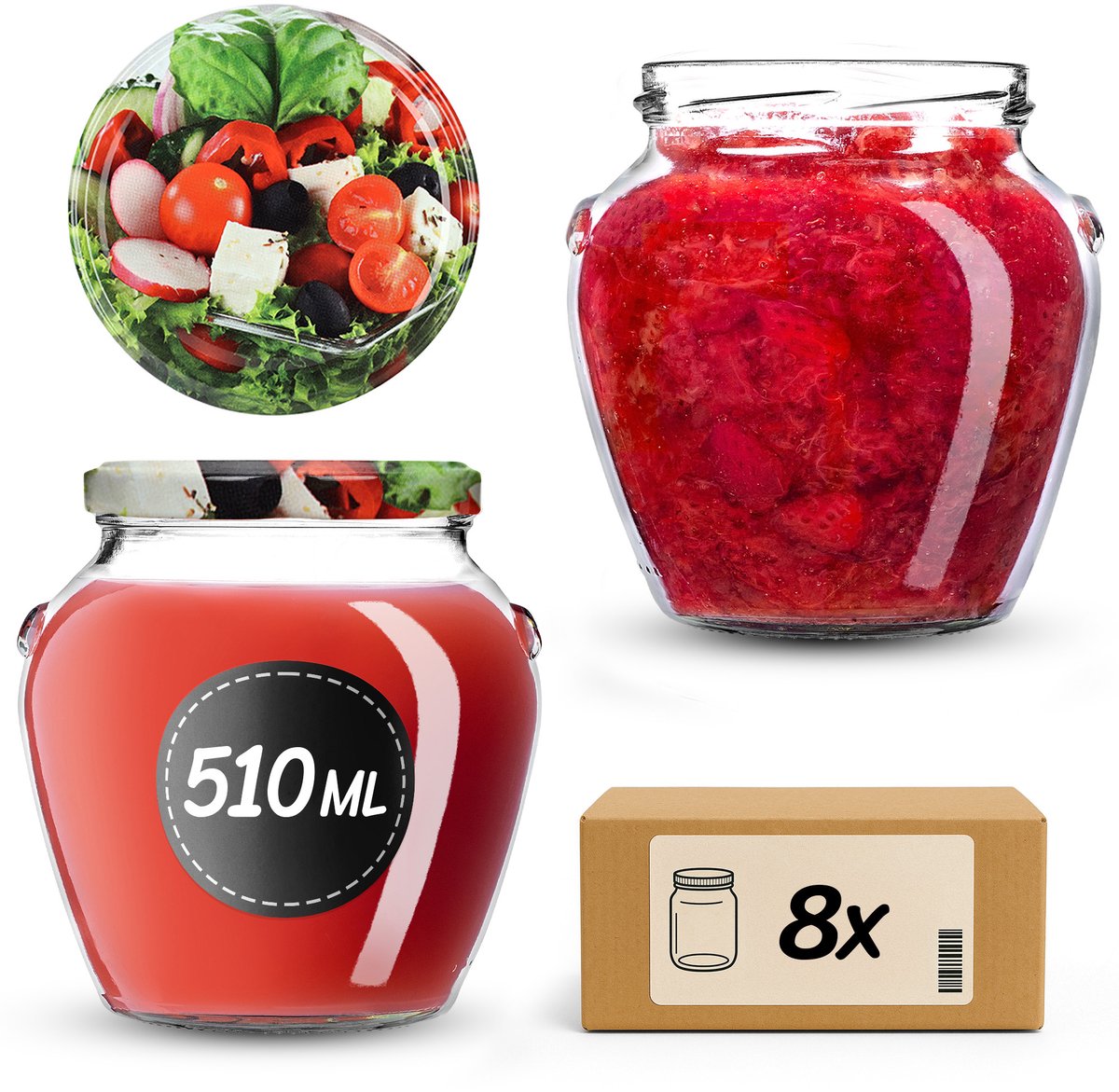 KADAX Pot Amphora fi82 580ml + deksel wz27 Groenten