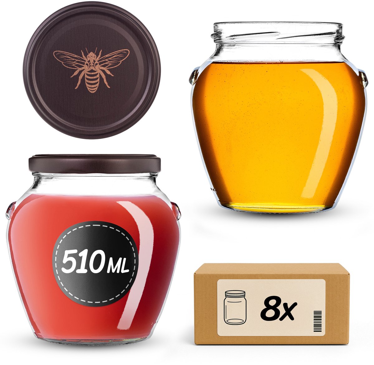 KADAX Amphora Pot Ø82 510ml + deksel Ø82