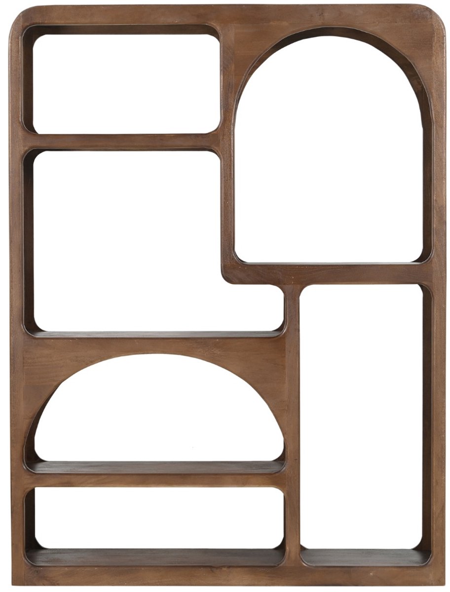 Giga Meubel Vakkenkast Yuki XXL - Donkerbruin Hout - 150x34x200cm