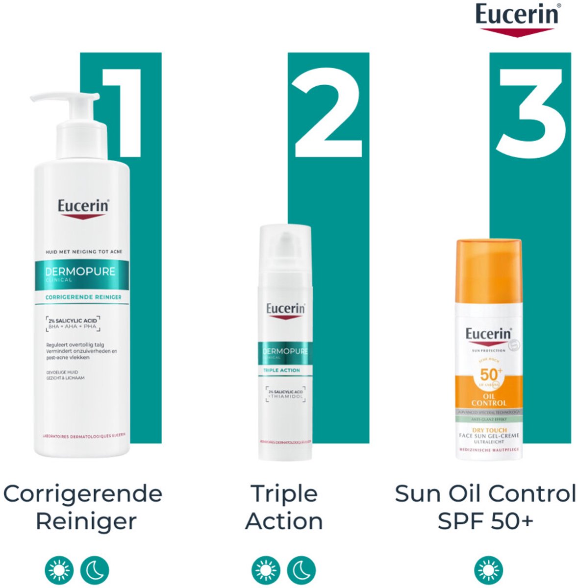 Eucerin DermoPure Corrigerende Reinigingsgel - 3 x 400 ml - Voordeelverpakking
