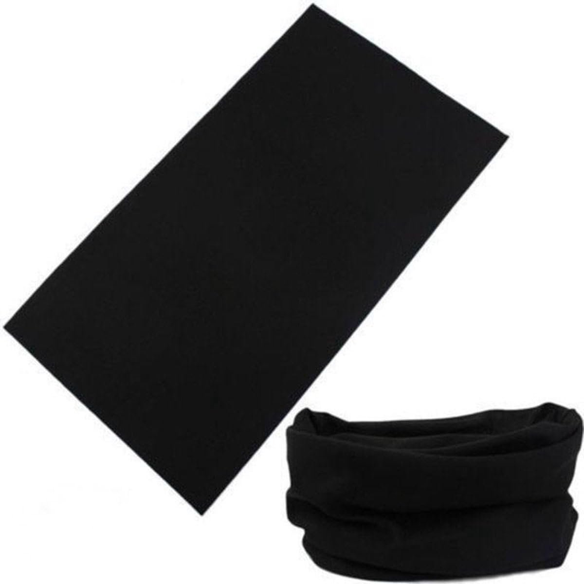 Okado Colsjaal Nekwarmer Unisex Zwart – Elastische Tube Sjaal One Size – Voor Hardlopen, Fietsen, Wandelen & Wintersport – Ook als Bandana of Haarband