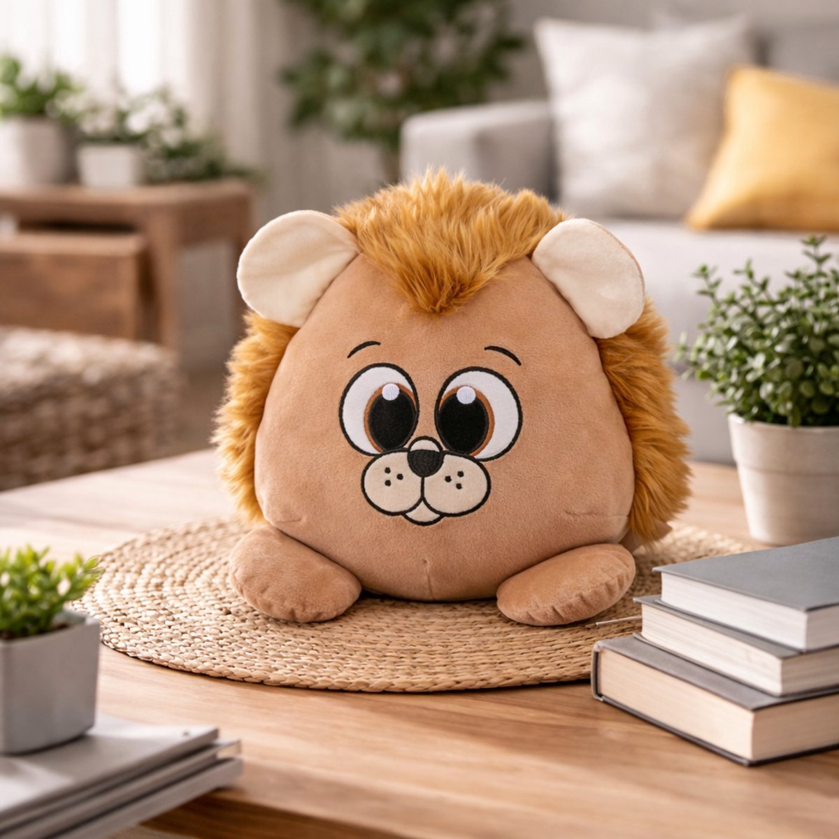 Eddy Toys pluche leeuw knuffel - 40 cm - zachte en zorgvuldig gemaakte knuffelvriend voor elk kind - leuk als cadeau of decoratie voor kinderkamer - geschikt voor alle leeftijden - kleur bruin