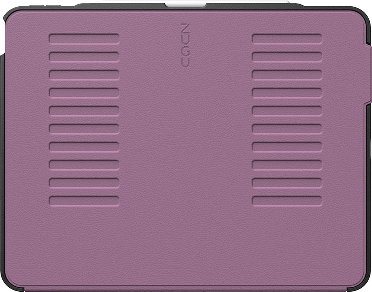Zugu case Hoesje iPad Air 13 (M2-M4) 2024 & iPad Pro 12.9 (3rd/4th gen) – Verstelbare Magnetische Houder met 8 Hoeken – Veilige Magnetische Montage – Grote Valbescherming - Paars